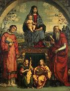 Francesco Francia Madonna and Child with Sts Lawrence and Jerome Sweden oil painting artist